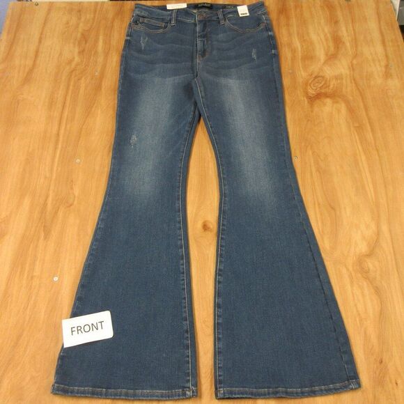 JUDY BLUE High Waist Flare Fit Jeans JB88172 Sz 13/31 Wide Leg Stretch Denim NWT - Picture 2 of 16